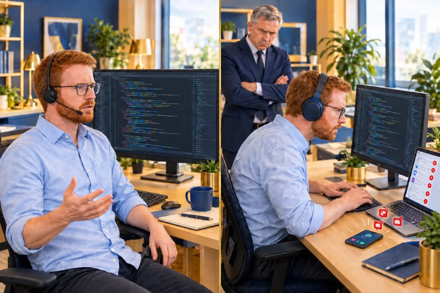 Zielkonflikt: mit Stakeholdern telefonieren oder konzentriert am Problem arbeiten