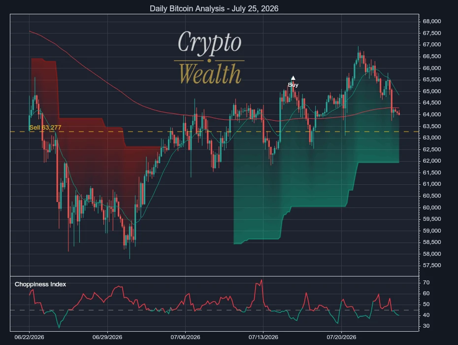 Bitcoin Analysis July 25, 2026: 717-Point Cushion Left
